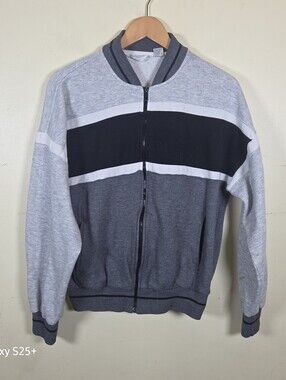 Vintage 80s Christian Dior Monsieur Colorblock Full Zip Jacket Large READ